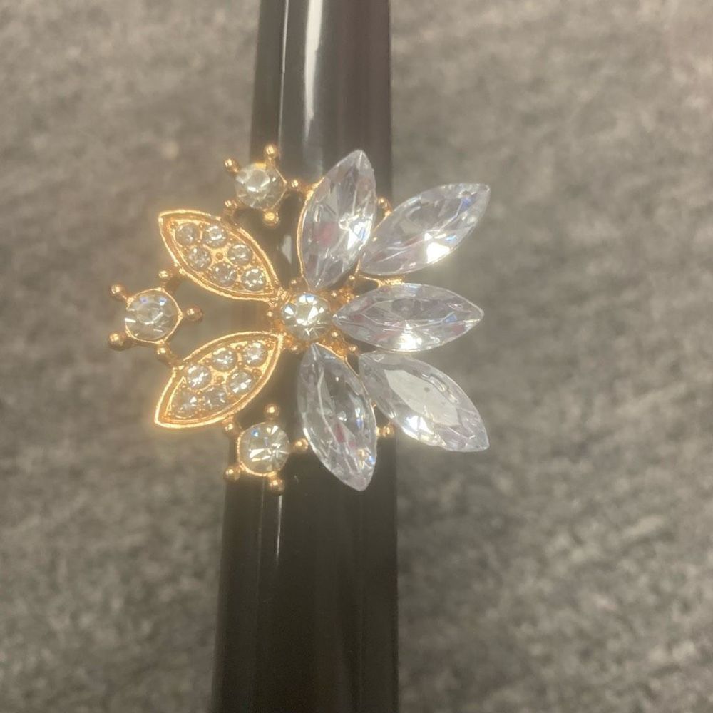 Adjustable Flower Statement Ring